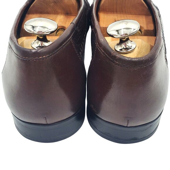 Italy Zelli Men\'s size 11 Brown Ostrich Exotic Leather Tassel Loafer Dress shoes main image 8